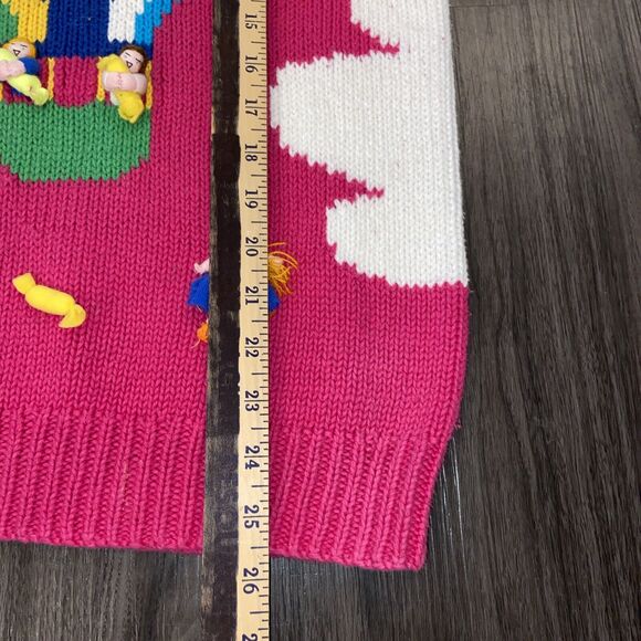 Cotton Salsa 3D Knit Cardigan Sweater Hot Air Balloons Peru Size Large/X-Large - Picture 10 of 16